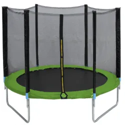 Τραμπολίνο TRAMPOLINE με δίχτυ προστασίας Διάμετρο 180cm και ύψος 180cm για μέγιστο βάρος έως 80 κιλά Πράσινο