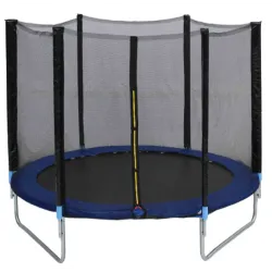 Τραμπολίνο TRAMPOLINE με δίχτυ προστασίας Διάμετρο 180cm και ύψος 180cm για μέγιστο βάρος έως 80 κιλά Μπλε