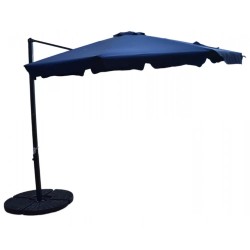 Επαγγελματική ομπρέλα αλουμινίου πλαϊνού ιστού με διάμετρο 300cm και βολάν σε μπλε