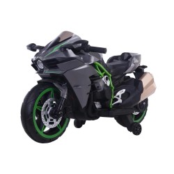 Ηλεκτροκίνητη παιδική μηχανή Licensed Kawasaki H2 12V σε γκρι