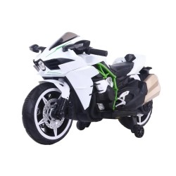 Ηλεκτροκίνητη παιδική μηχανή Licensed Kawasaki H2 12V σε λευκό