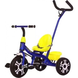  Παιδικό Τρίκυκλο Ποδήλατο με μπάρα ώθησης για 18 μηνών και άνω σε μπλε χρώμα