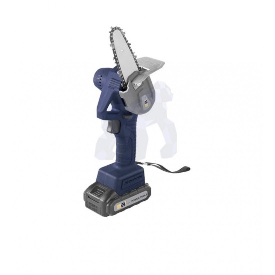 Αλυσοπρίονο μπαταρίας EBI MAX 20V με λάμα 15cm, ιδανικό για κλάδεμα και σκάλισμα ξύλων, με σετ μπαταριών και αλυσίδα