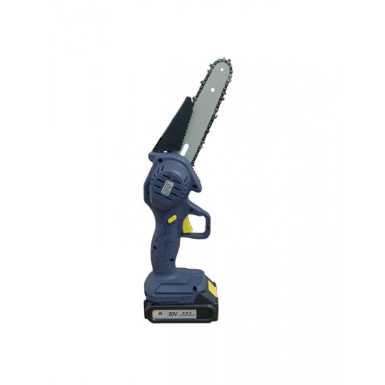 Αλυσοπρίονο μπαταρίας EBI MAX 20V με λάμα 15cm, ιδανικό για κλάδεμα και σκάλισμα ξύλων, με σετ μπαταριών και αλυσίδα